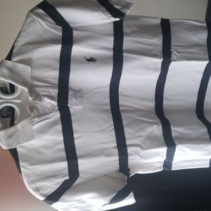 Ralph Lauren Polo, White Blue Stripes, Small